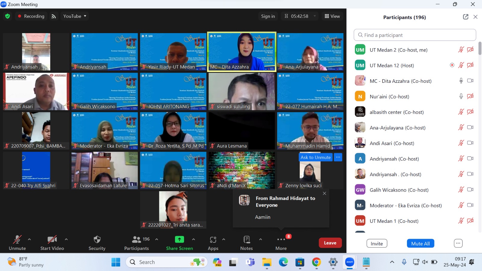 Webinar Series Strategi Penulisan Artikel Ilmiah Universitas Terbuka Medan