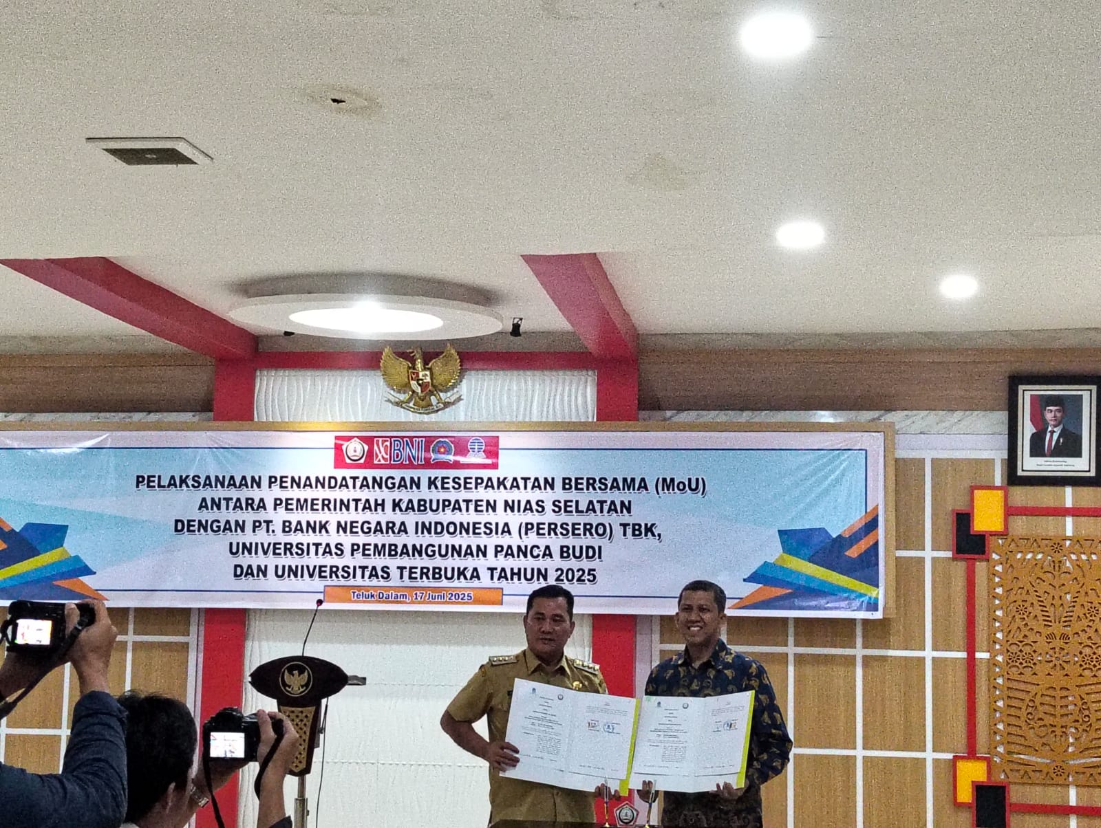Penandatanganan Kerjasama Antara Universitas Terbuka Medan dan Pemerintah Kabupaten Nias Selatan