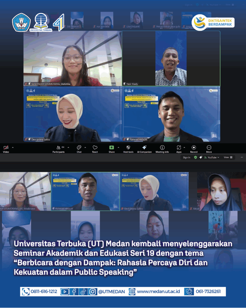 UT Medan Selenggarakan Serasi Seri 19: Kupas Rahasia Percaya Diri dan Kekuatan Public Speaking