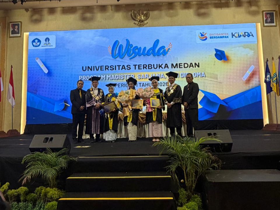 Khidmat dan Penuh Makna, Wisuda Universitas Terbuka Medan Periode I Tahun 2026 Sukses Digelar