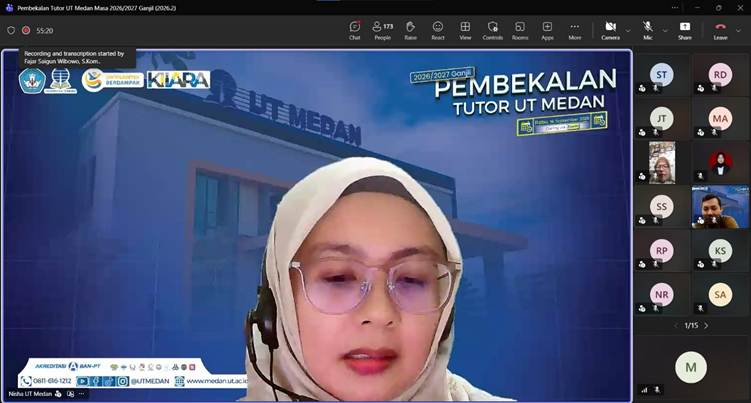 UT Medan Gelar Pembekalan Tutor Masa 2026/2027 Ganjil Secara Daring
